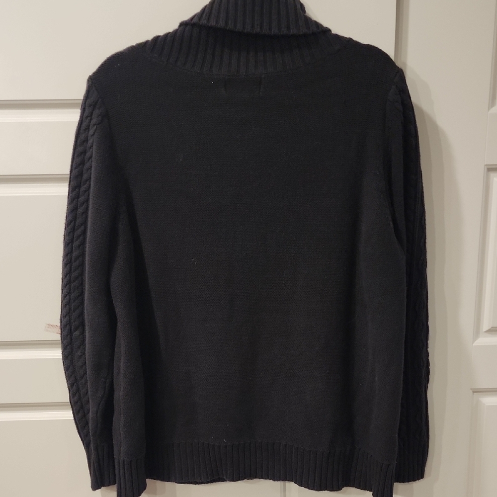St. John's Bay Black Cowl Neck Sweater - Picture 2 of 2